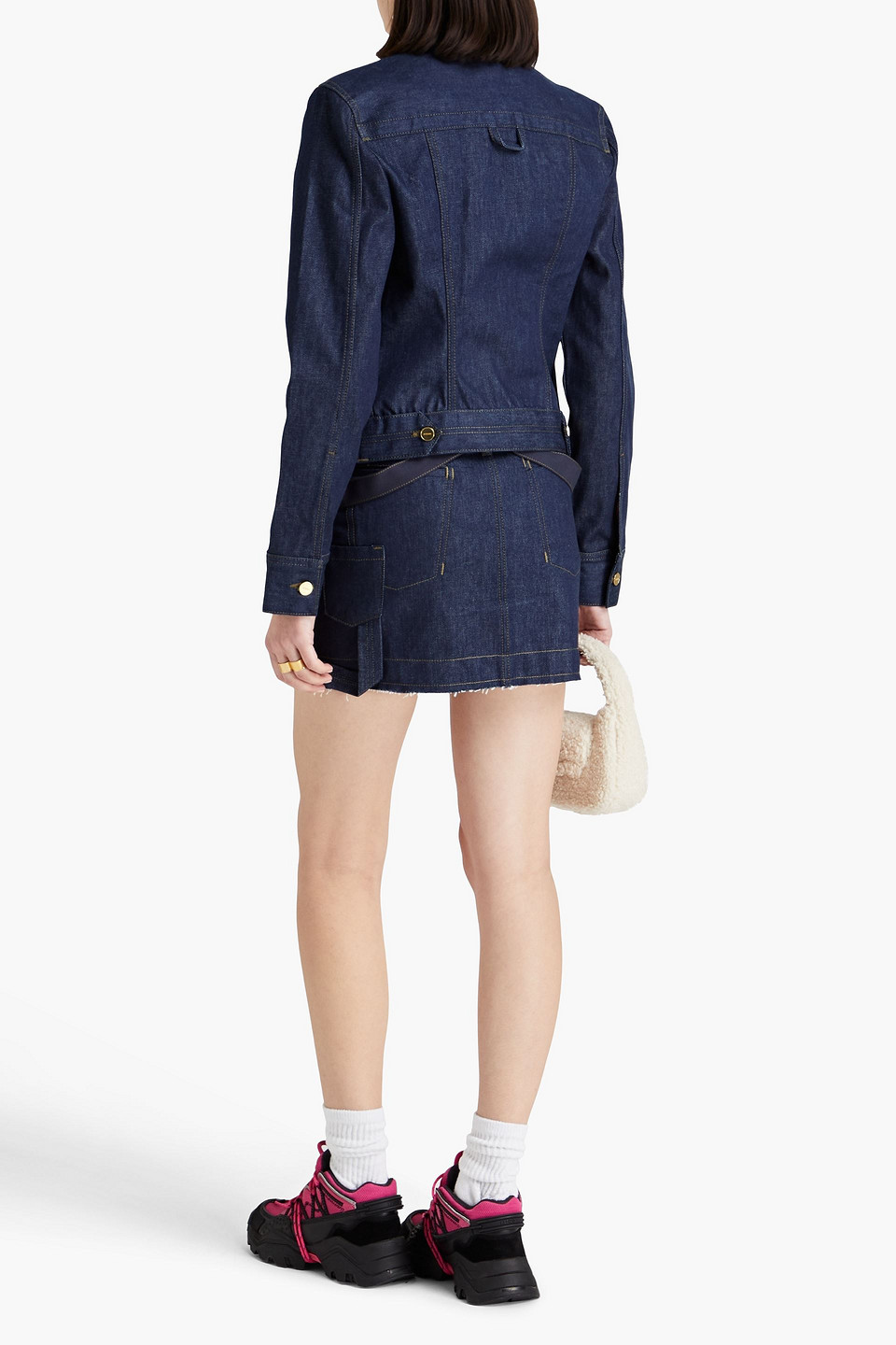 Shop Jacquemus Nimes Denim Jacket In Dark Denim