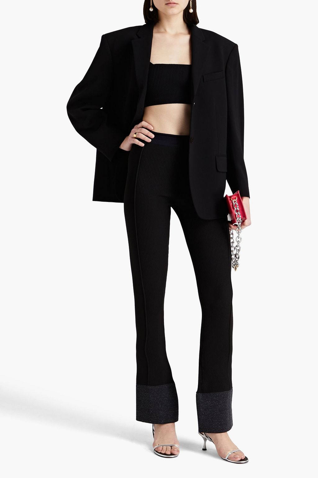 JACQUEMUS Knitted flared pants