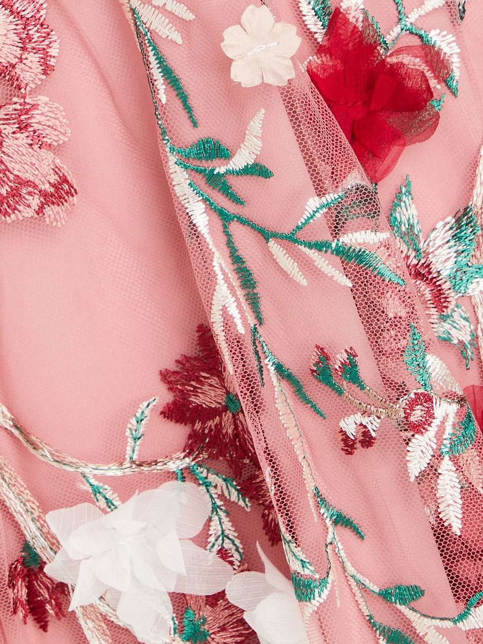 embroidered tulle gown