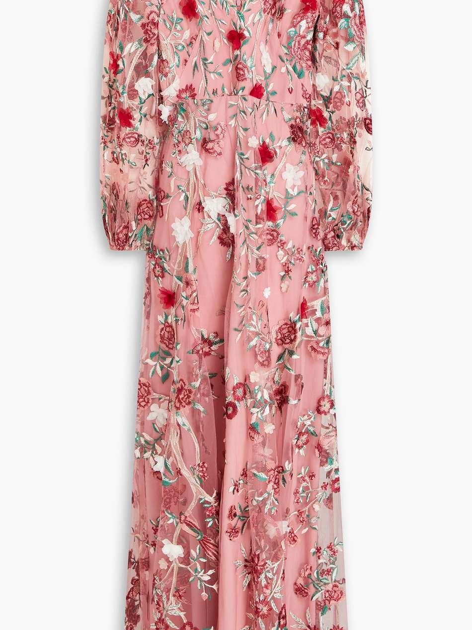 embroidered tulle gown