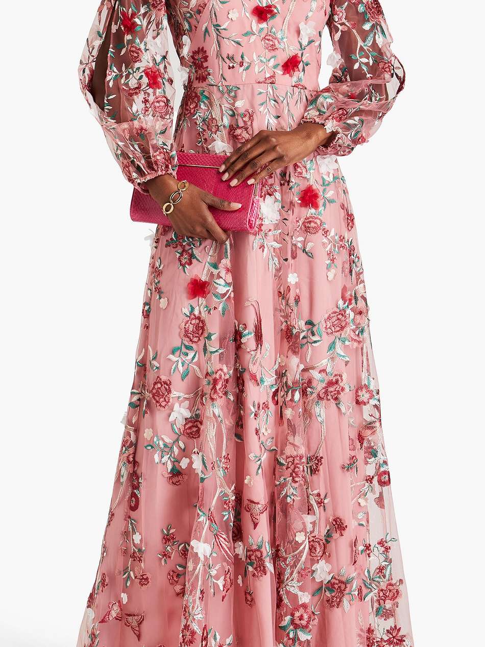 embroidered tulle gown