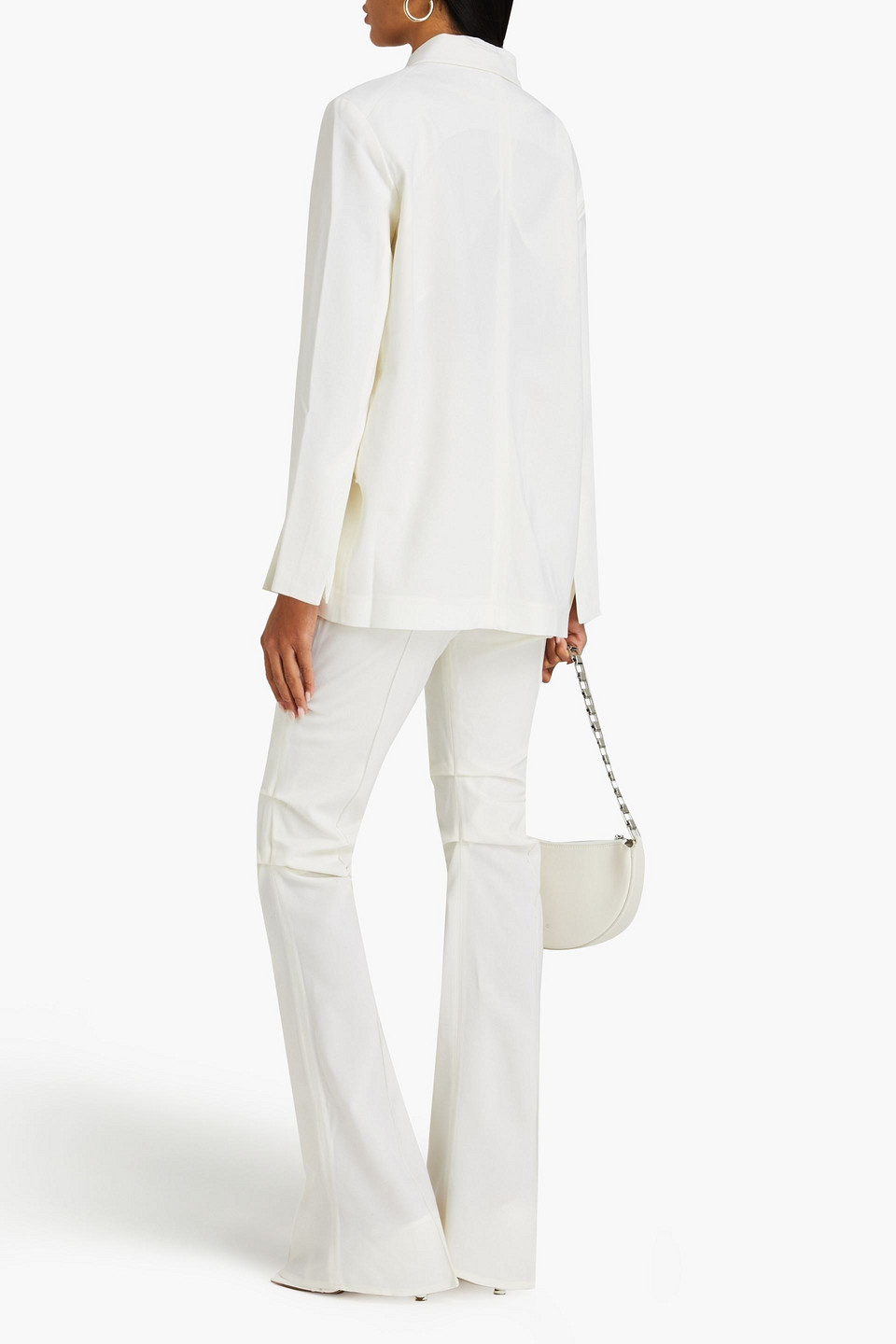 Jacquemus La Veste Baccala Cutout Wool-blend Twill Blazer In Off-white