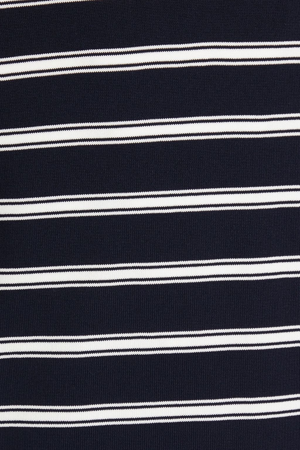 SANDRO Striped jersey polo shirt