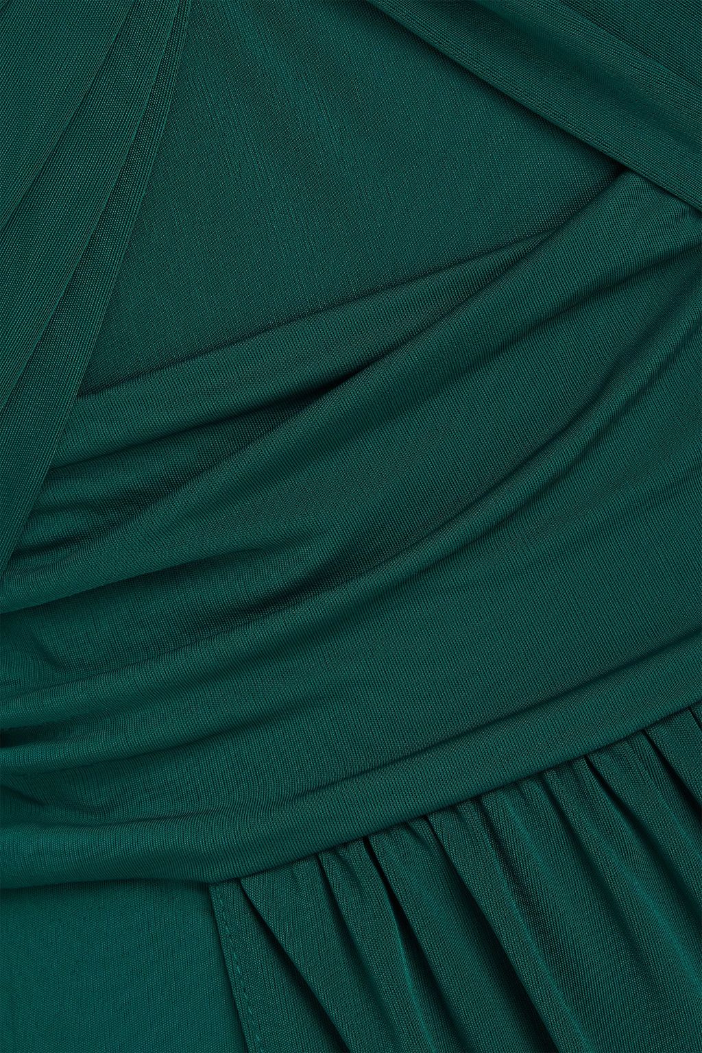 ZAC POSEN ジャージー ロングドレス ツイストフロント ドレープ入り
