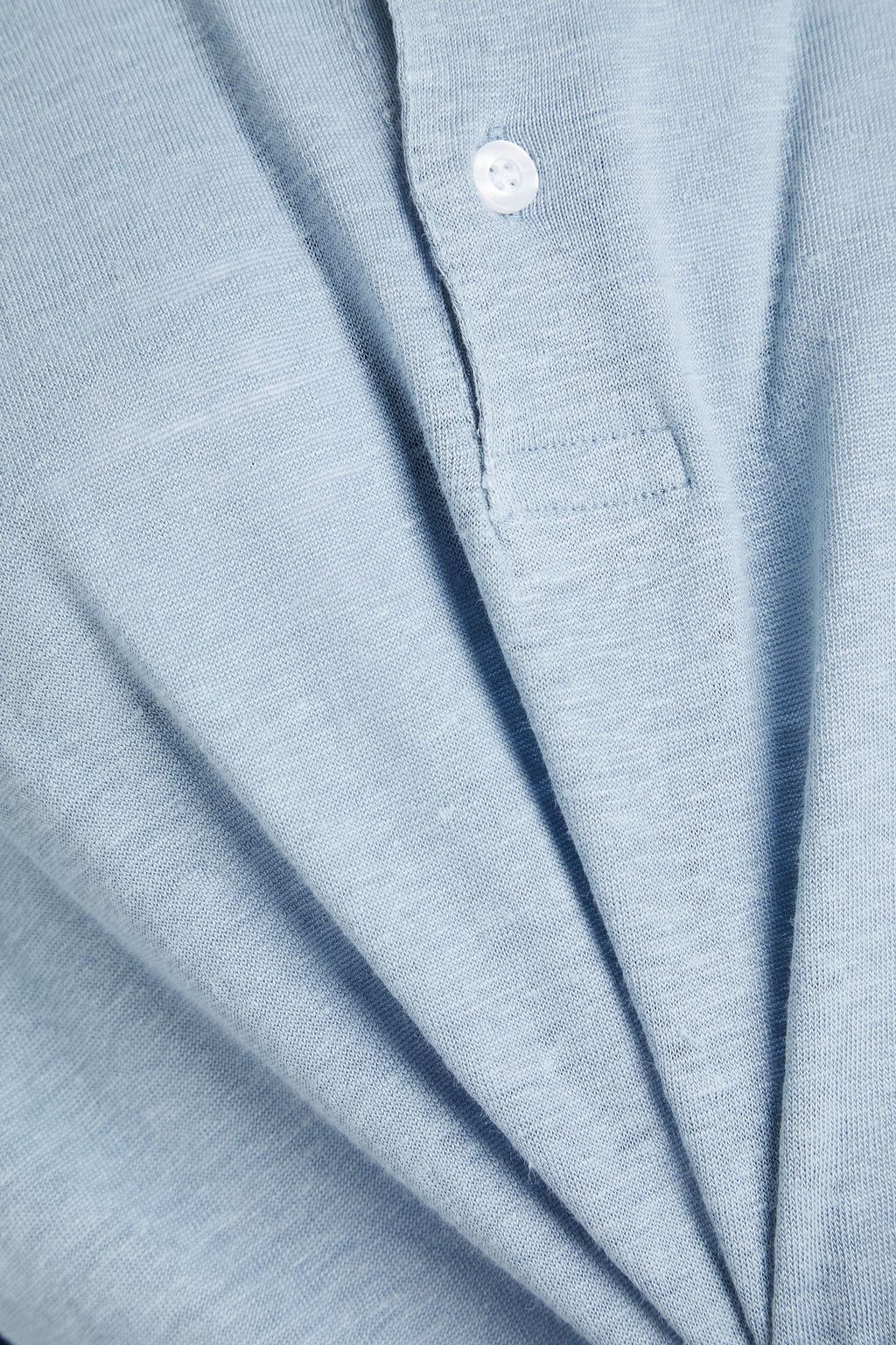 SANDRO Linen polo shirt