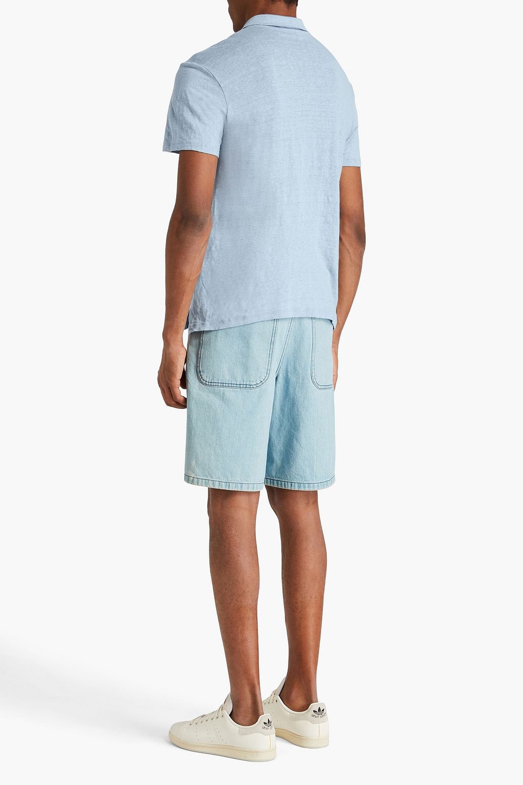 SANDRO Linen polo shirt