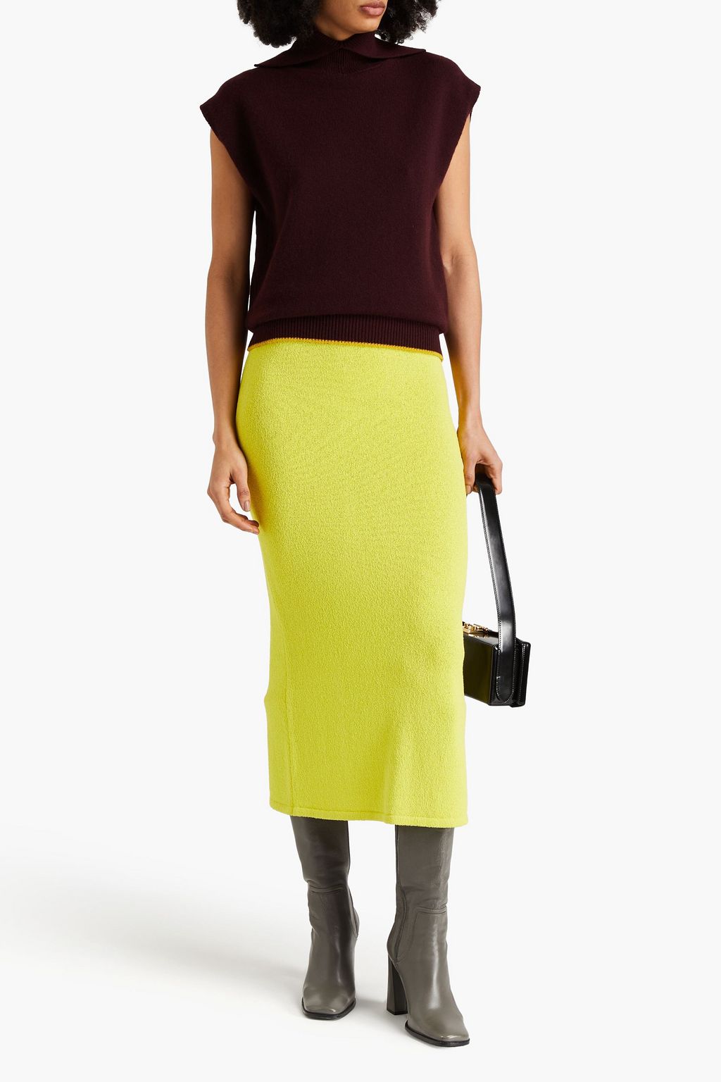 VICTORIA BECKHAM Weste aus einer Kaschmirmischung mit Rollkragen