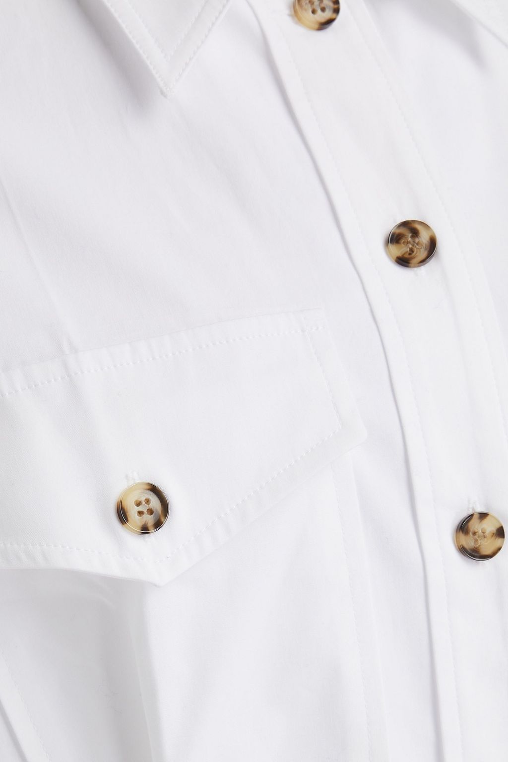 VICTORIA BECKHAM Cotton-blend poplin shirt