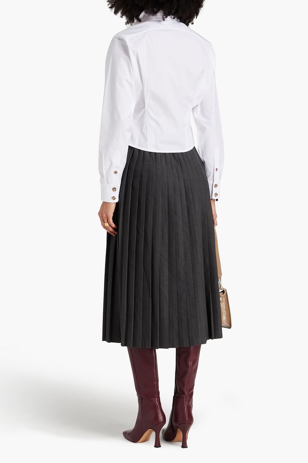 VICTORIA BECKHAM Cotton-blend poplin shirt