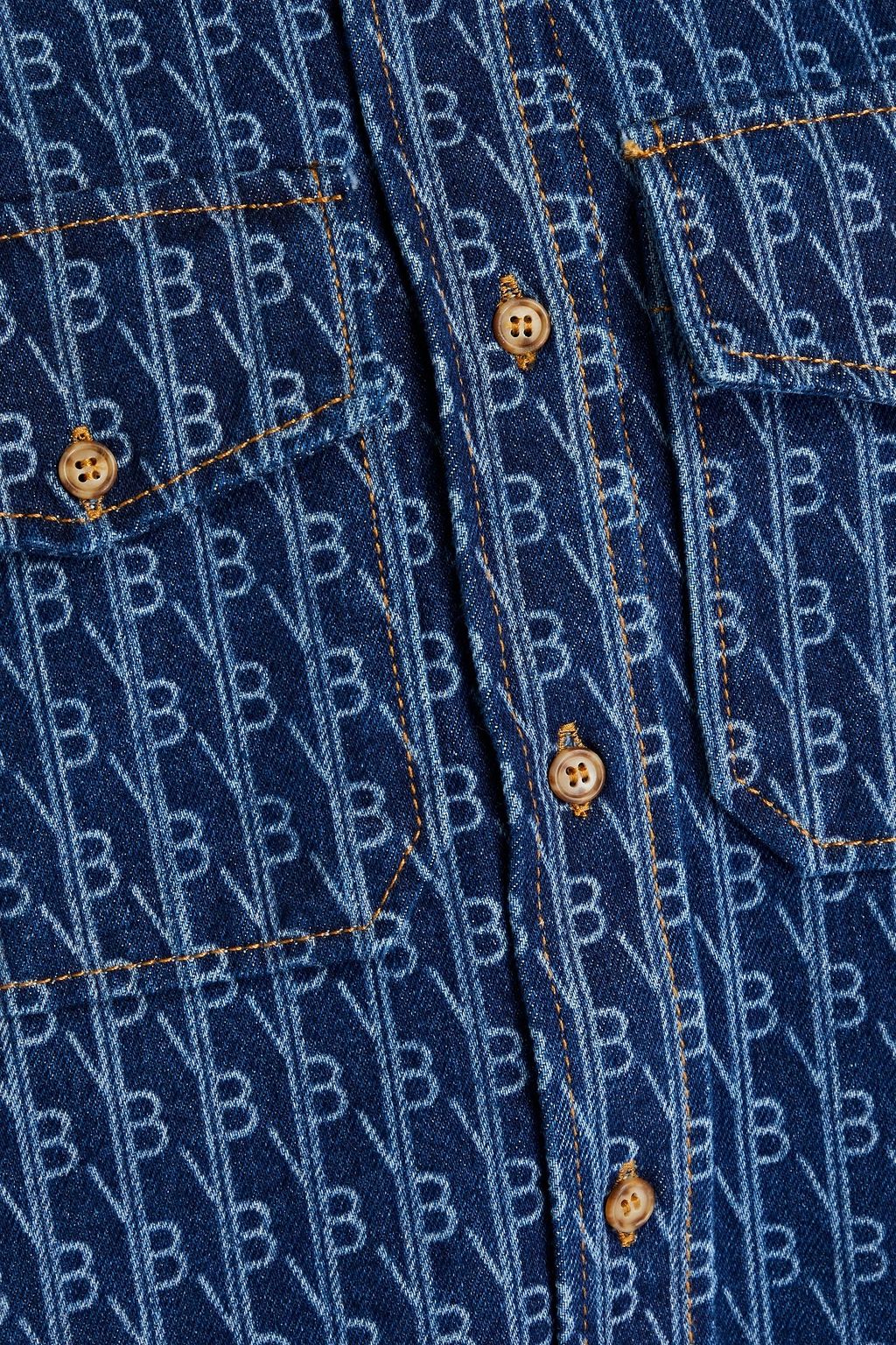 VICTORIA BECKHAM Logo-print denim shirt