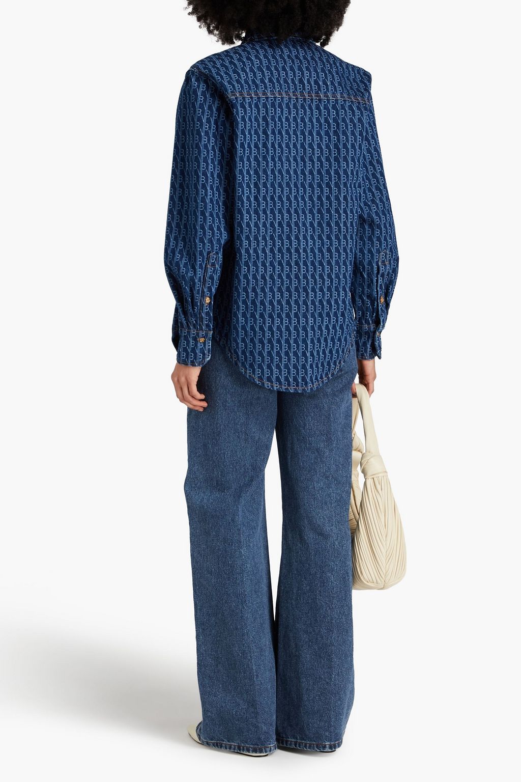 VICTORIA BECKHAM Logo-print denim shirt