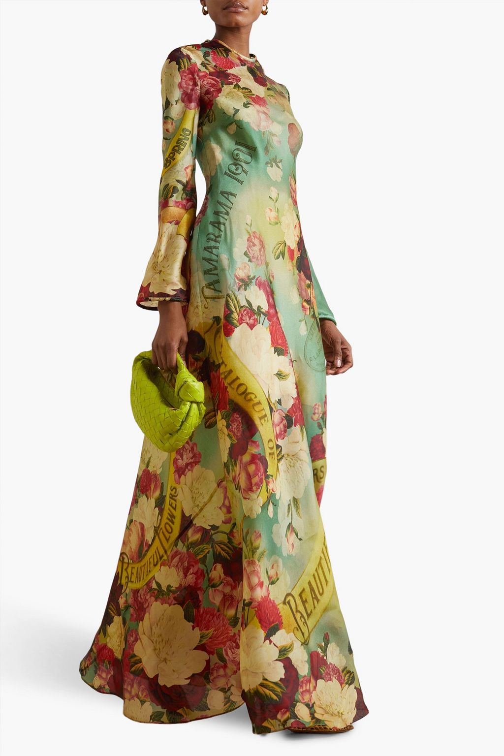 ZIMMERMANN Printed silk-organza maxi dress