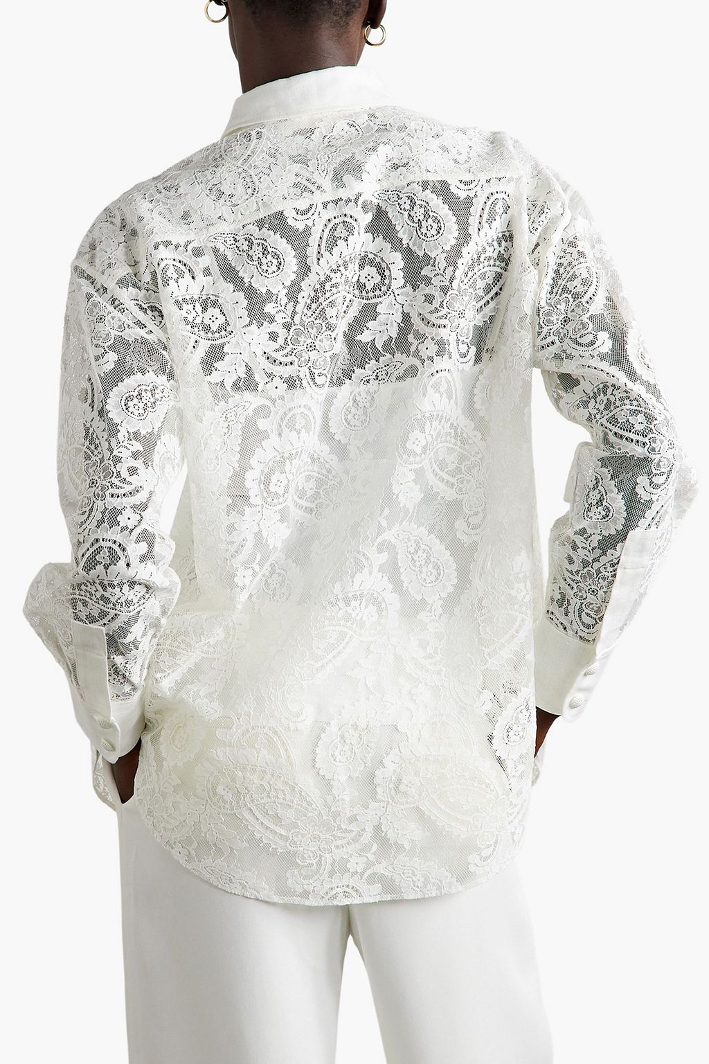 ZIMMERMANN Cotton-blend lace shirt