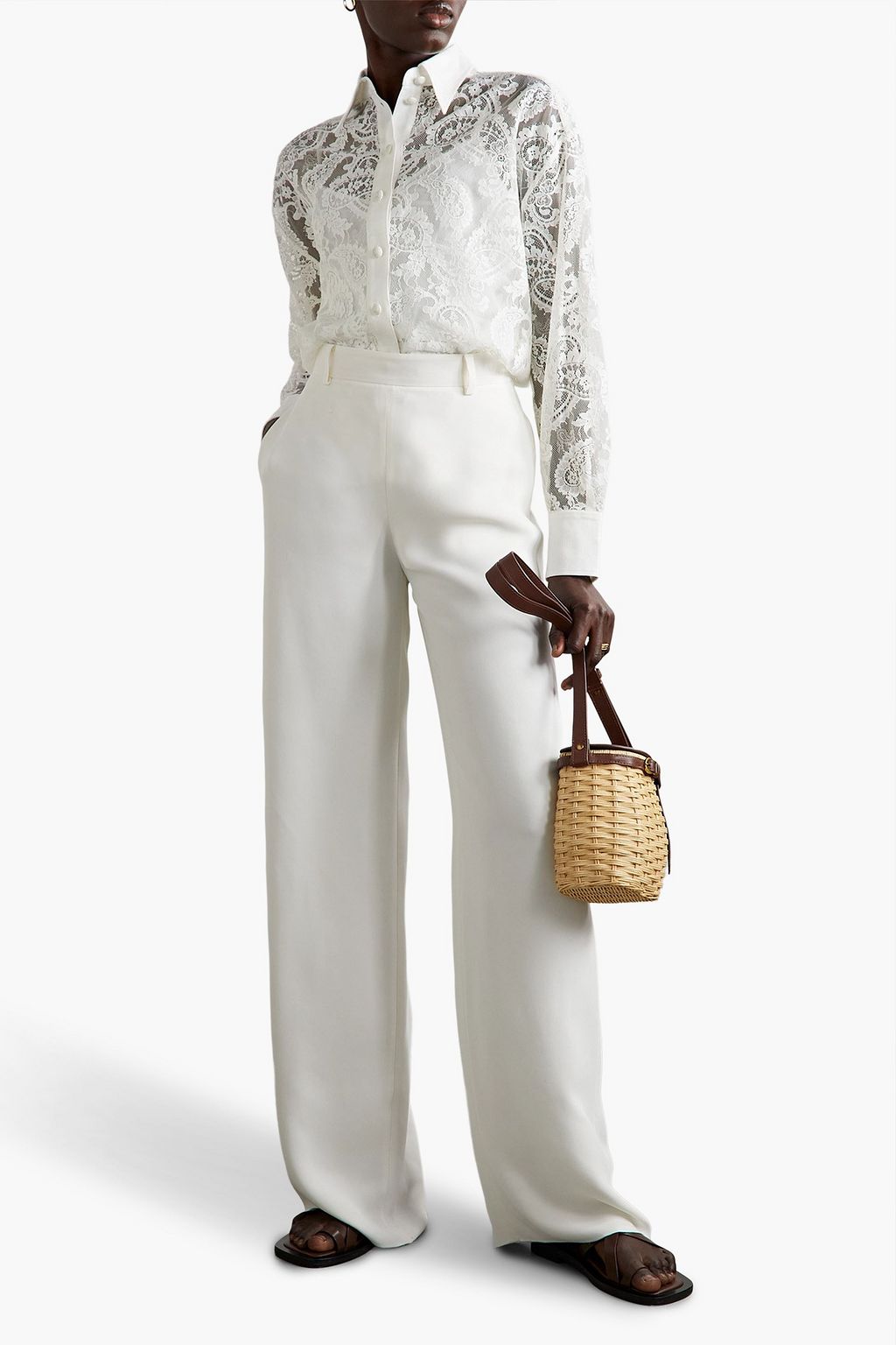 ZIMMERMANN Cotton-blend lace shirt