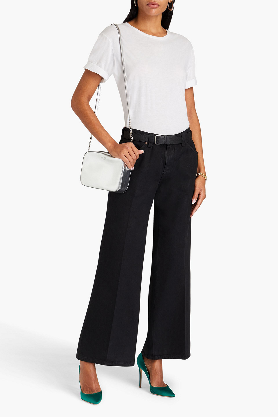 VICTORIA BECKHAM MID-RISE FLARED JEANS 