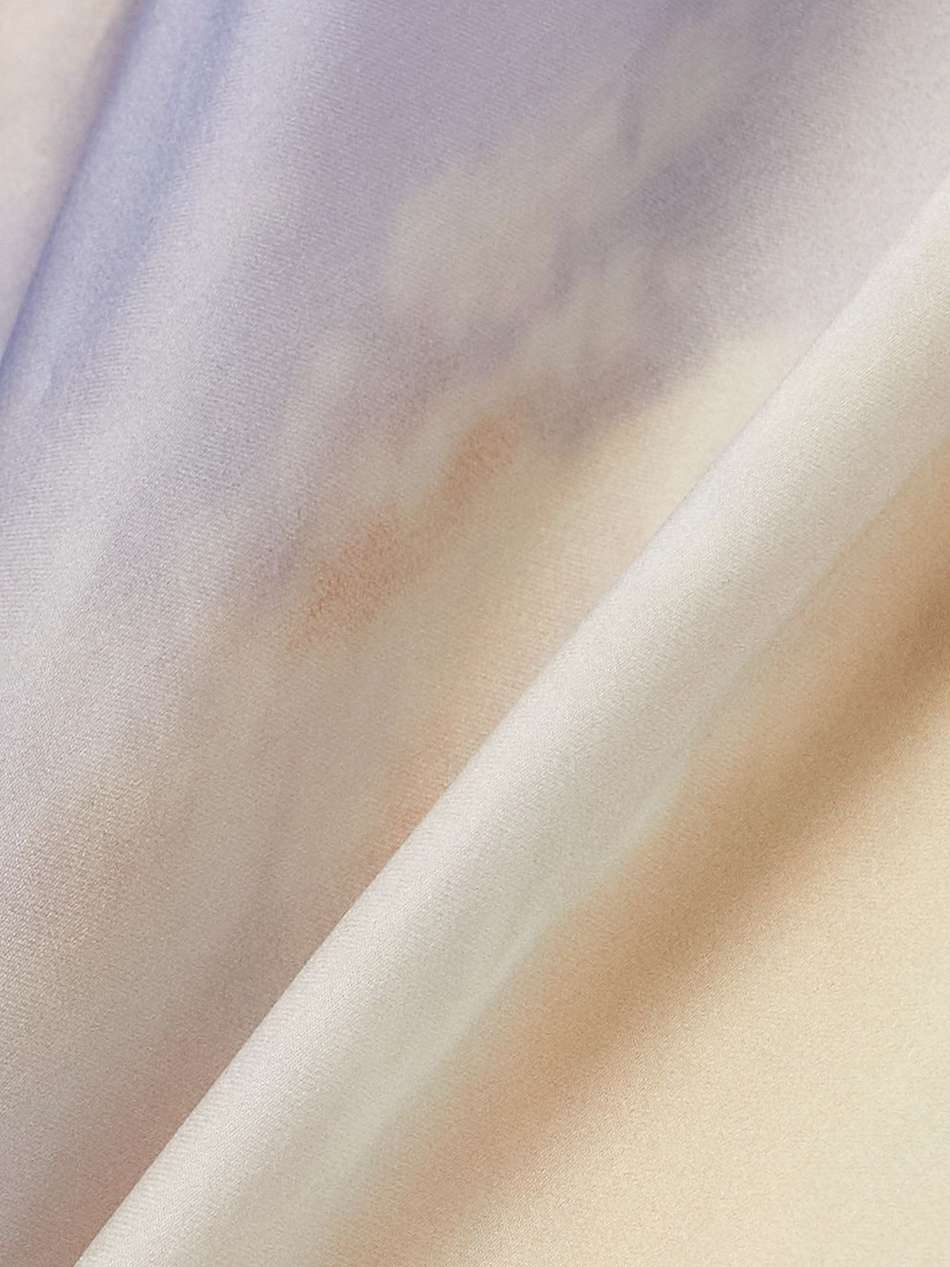 tama printed silk-organza gown