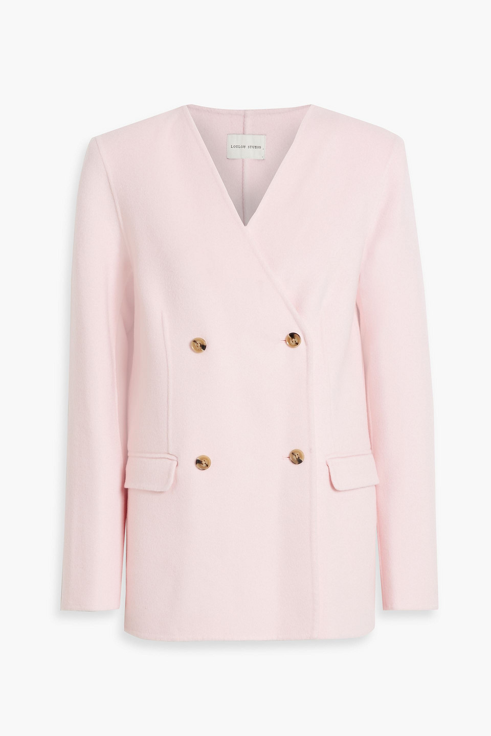Loulou Studio Movas Double-breasted Wool And Cashmere-blend Felt Blazer In Baby Pink