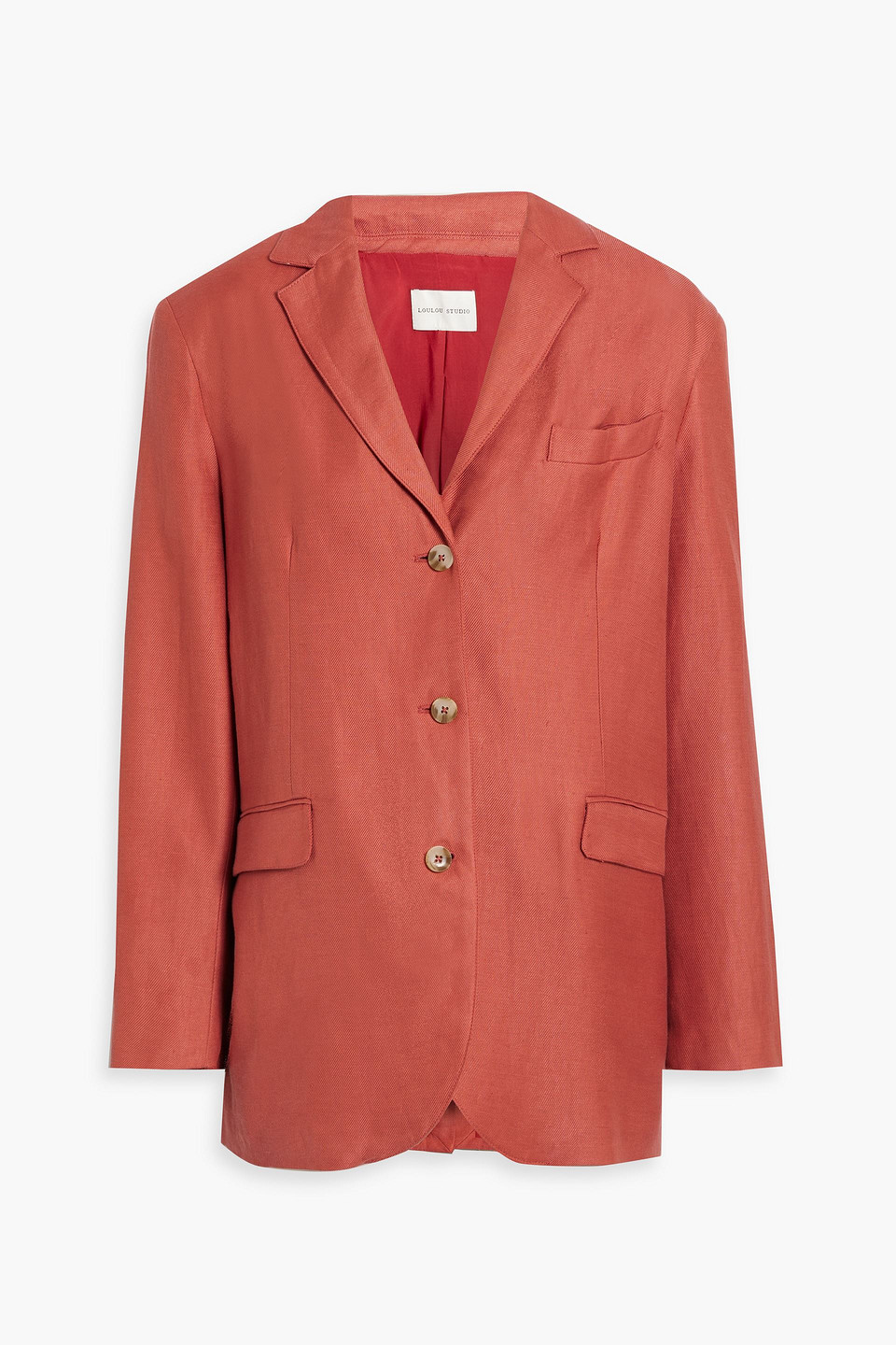 Loulou Studio Sore Linen-blend Twill Blazer In Brick