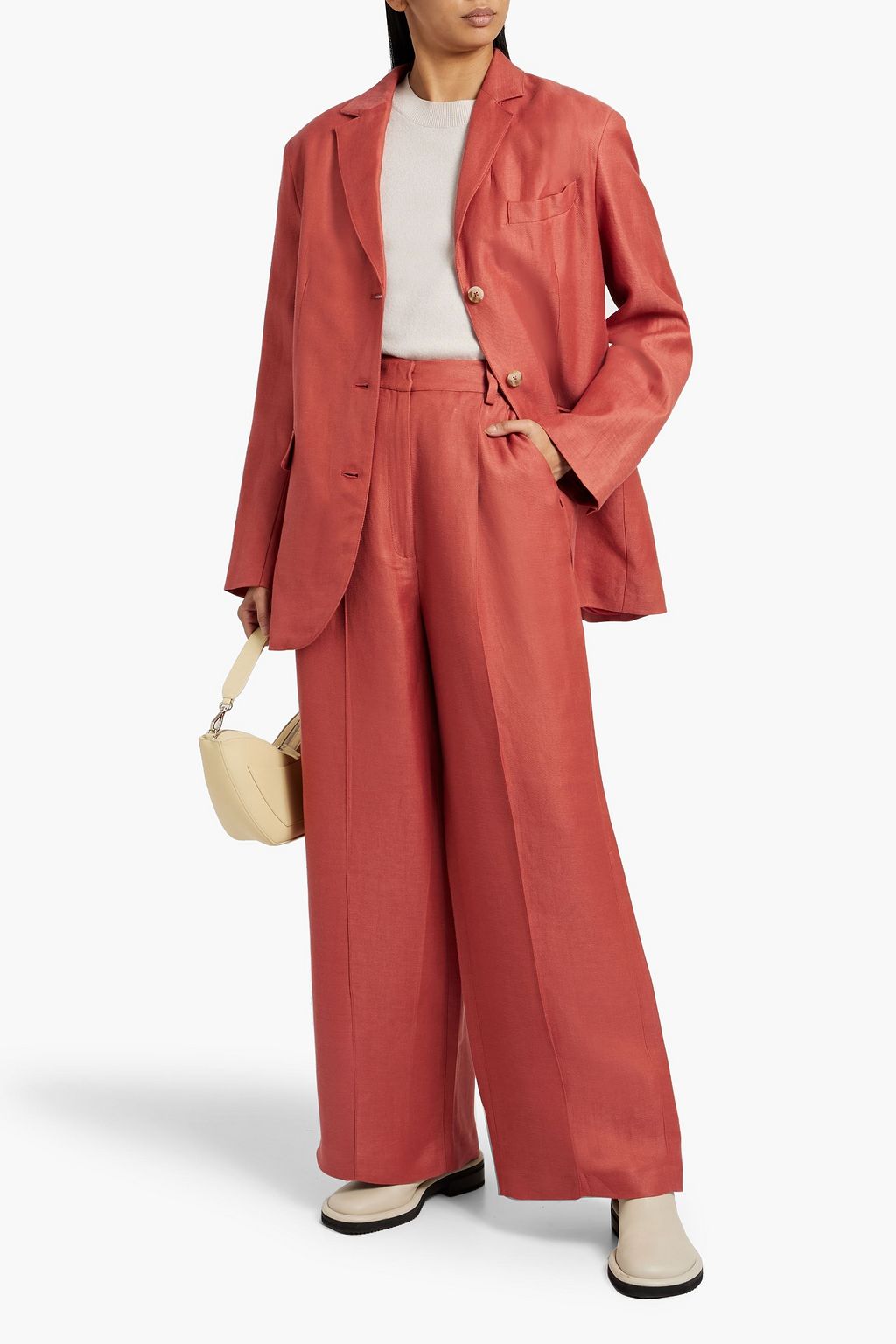 LOULOU STUDIO Sore linen-blend twill blazer