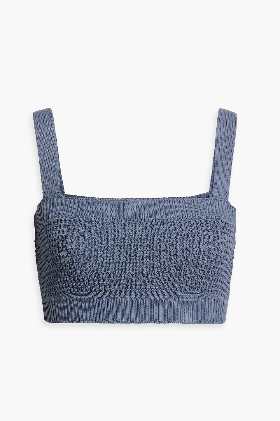 LOULOU STUDIO SENNA CROPPED CROCHET-KNIT COTTON TOP