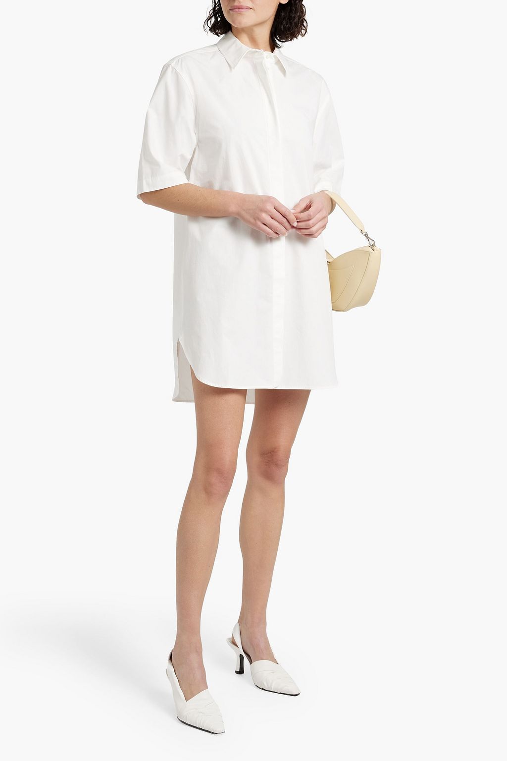 LOULOU STUDIO Mago cotton-poplin mini shirt dress