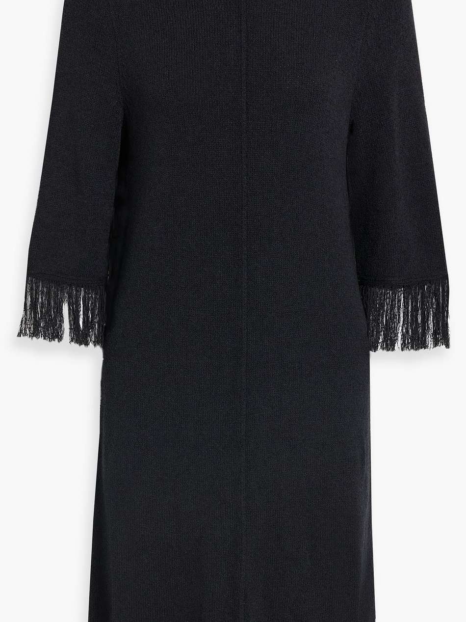 cella fringed knitted dress