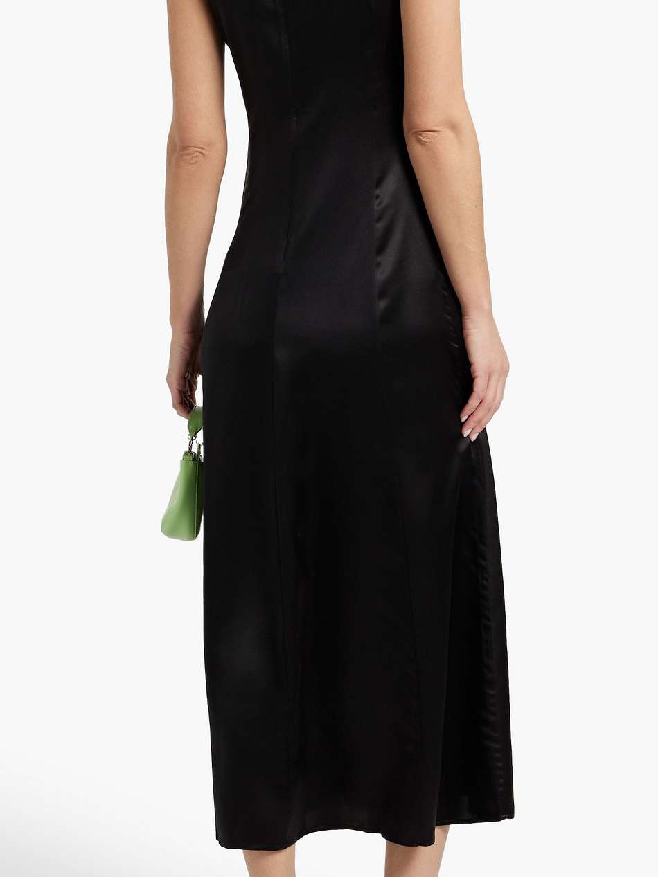 mina silk-satin midi dress