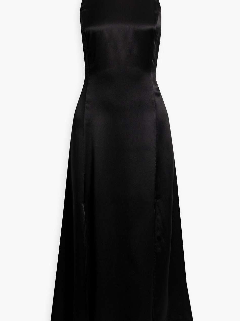 mina silk-satin midi dress