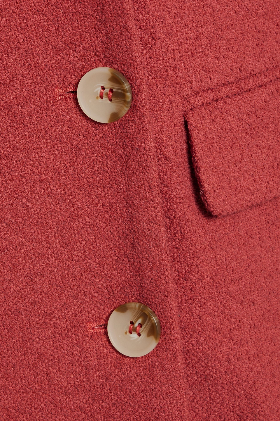 Loulou Studio Sara Double-breasted Cotton-blend Tweed Blazer In Crimson