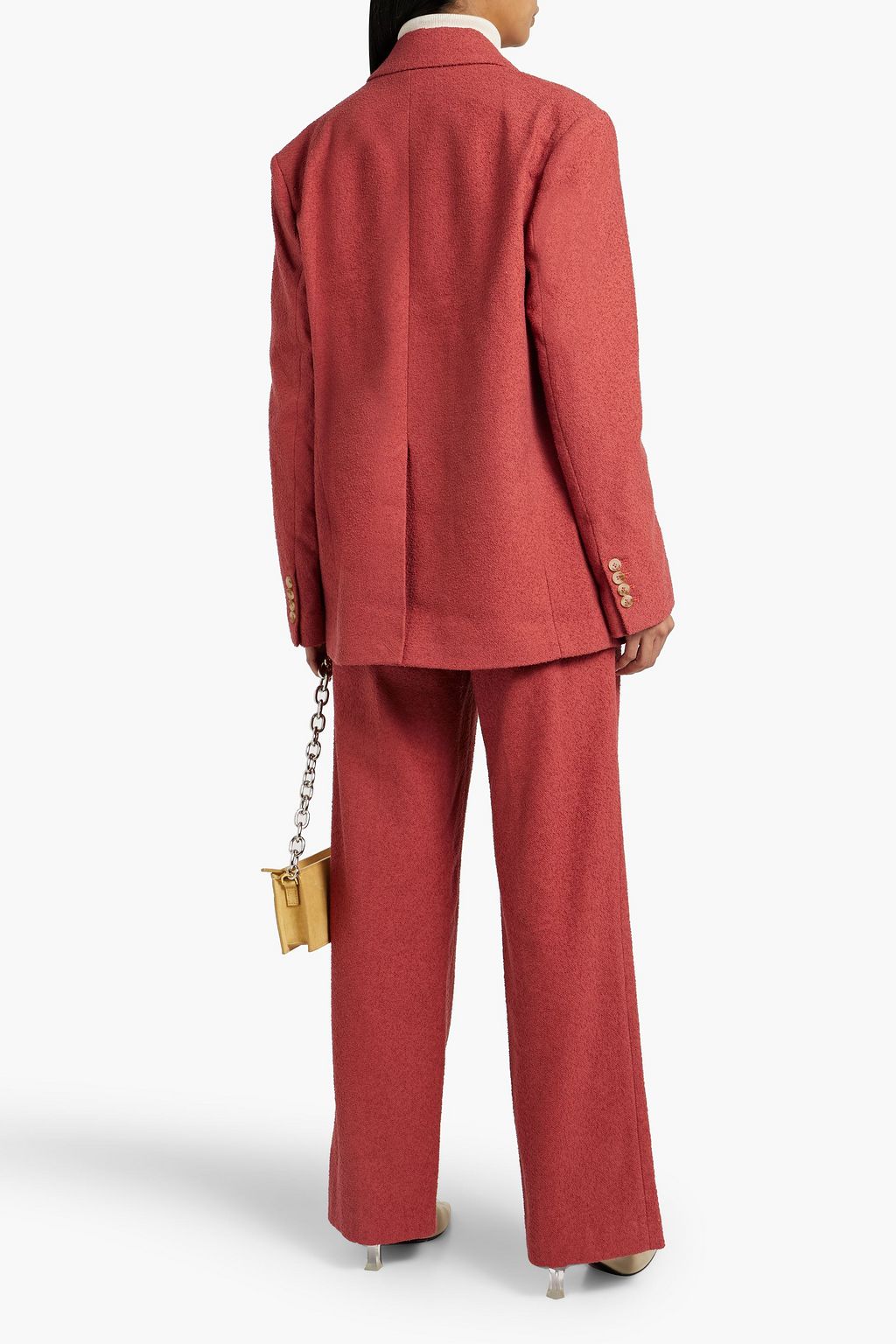 LOULOU STUDIO Double-breasted cotton-blend terry blazer