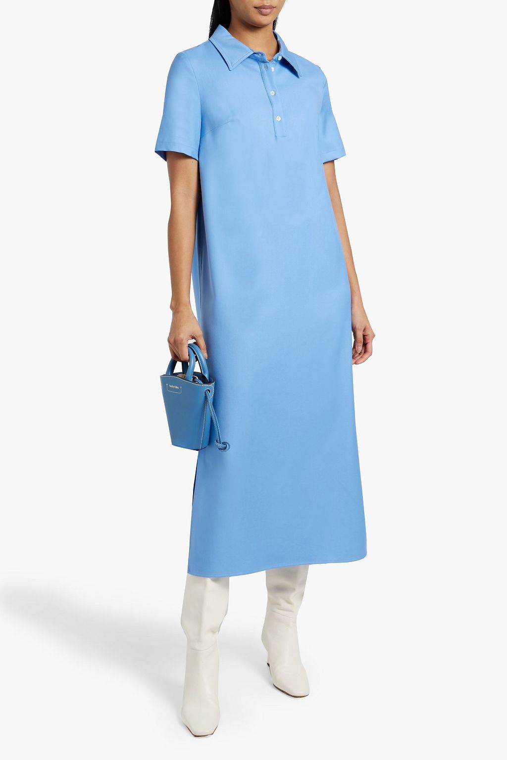 LOULOU STUDIO Bira wool-twill midi shirt dress | THE OUTNET