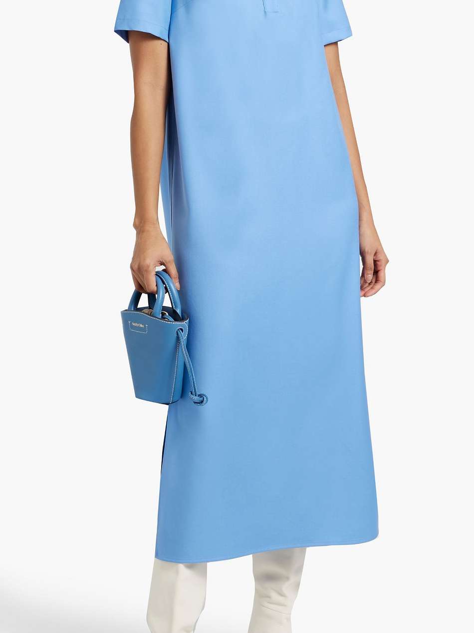 bira wool-twill midi shirt dress