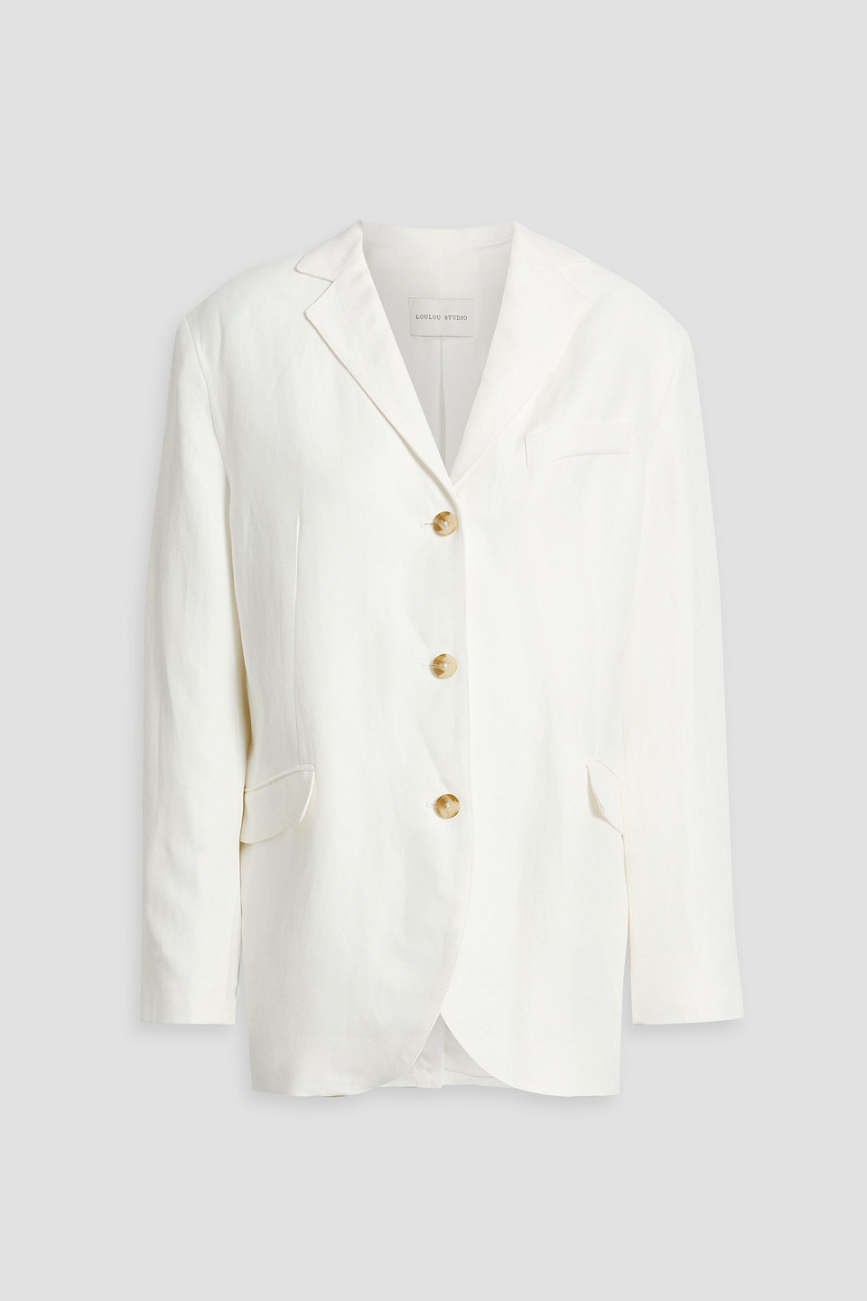 Loulou Studio Sore Linen-blend Twill Blazer In Off-white