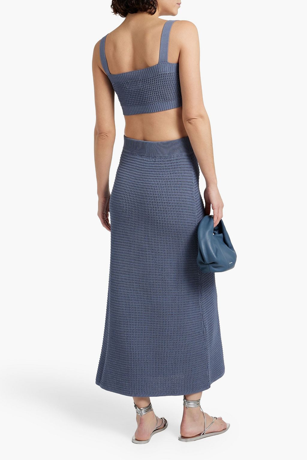 LOULOU STUDIO Manta crochet-knit cotton midi skirt