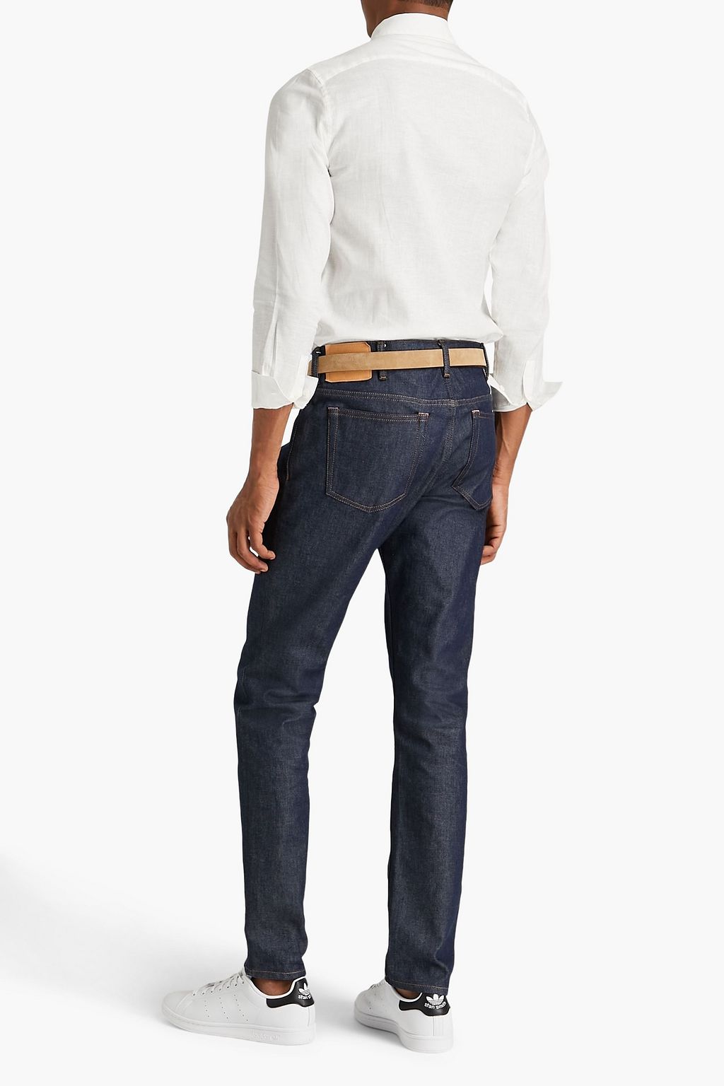 SANDRO Cotton, Lyocell and linen-blend shirt