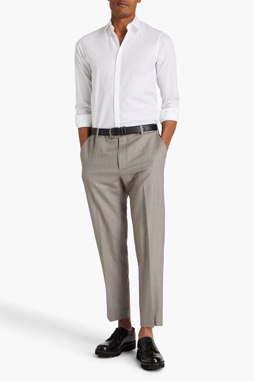 Mateo Cotton Poplin Shirt Black