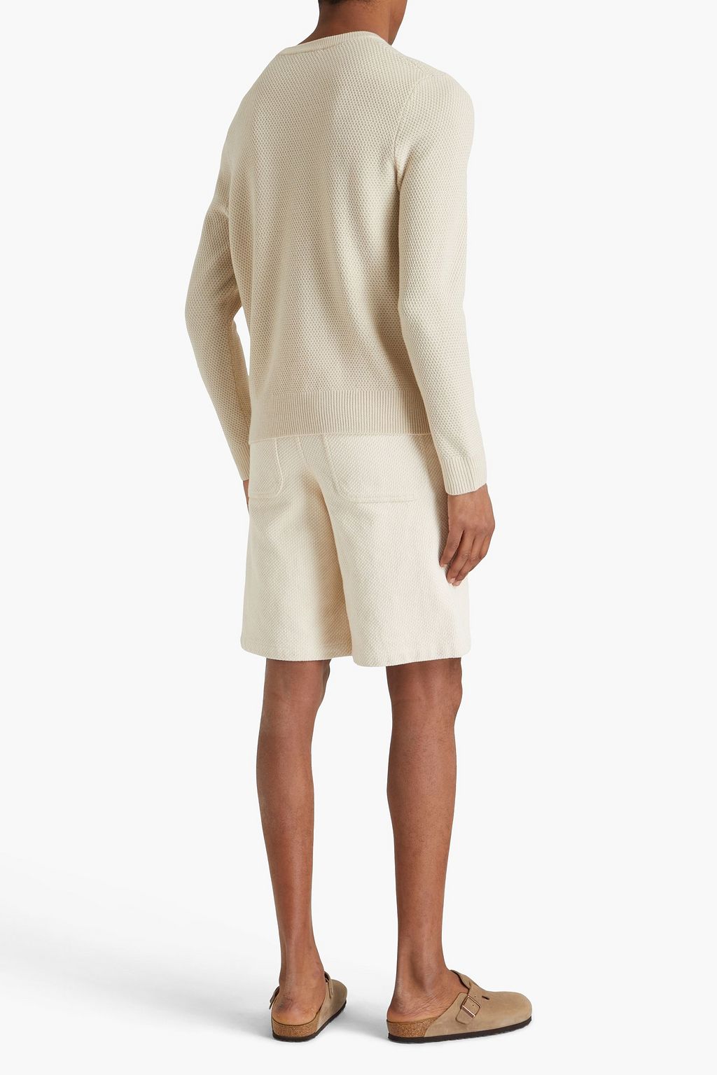 SANDRO Textured-knit wool-blend sweater