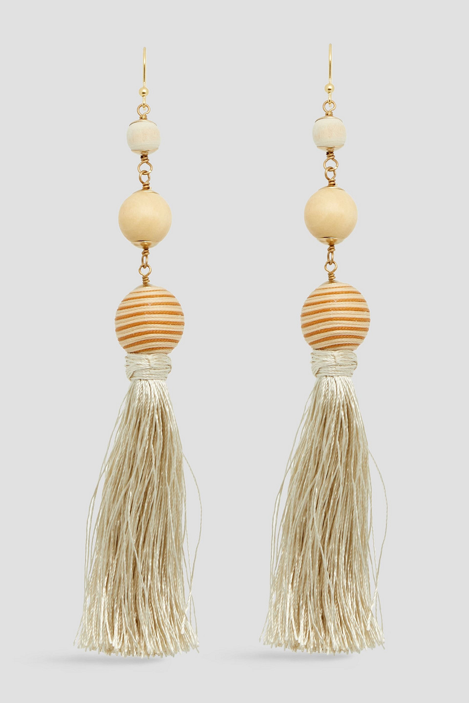 Rosantica Gold-tone, Cord And Bead Earrings In Ecru