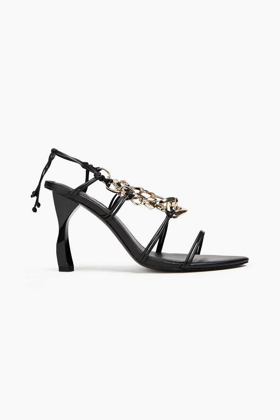 Aje Chain-embellished Leather Sandals In Black