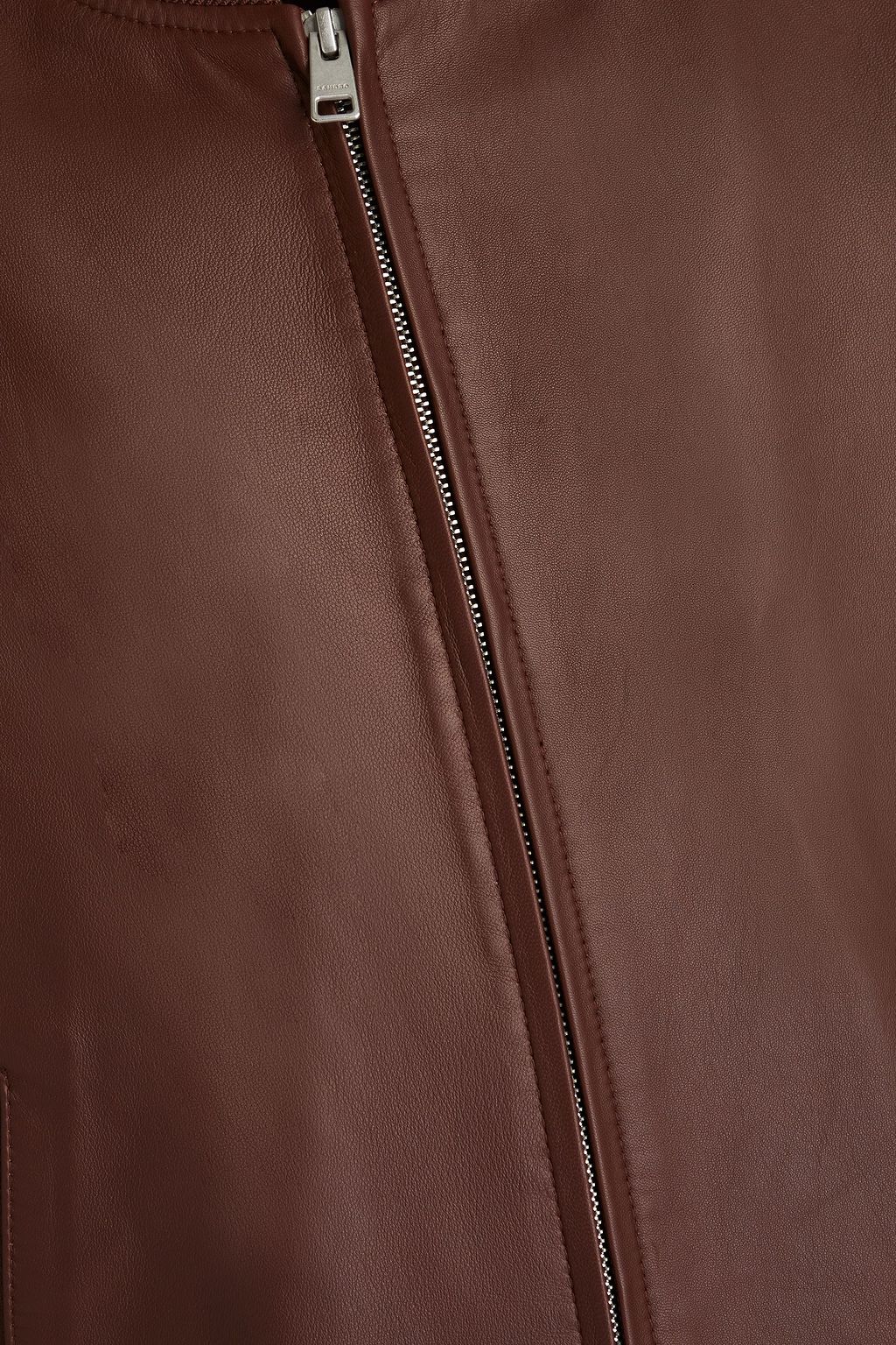 SANDRO Leather bomber jacket