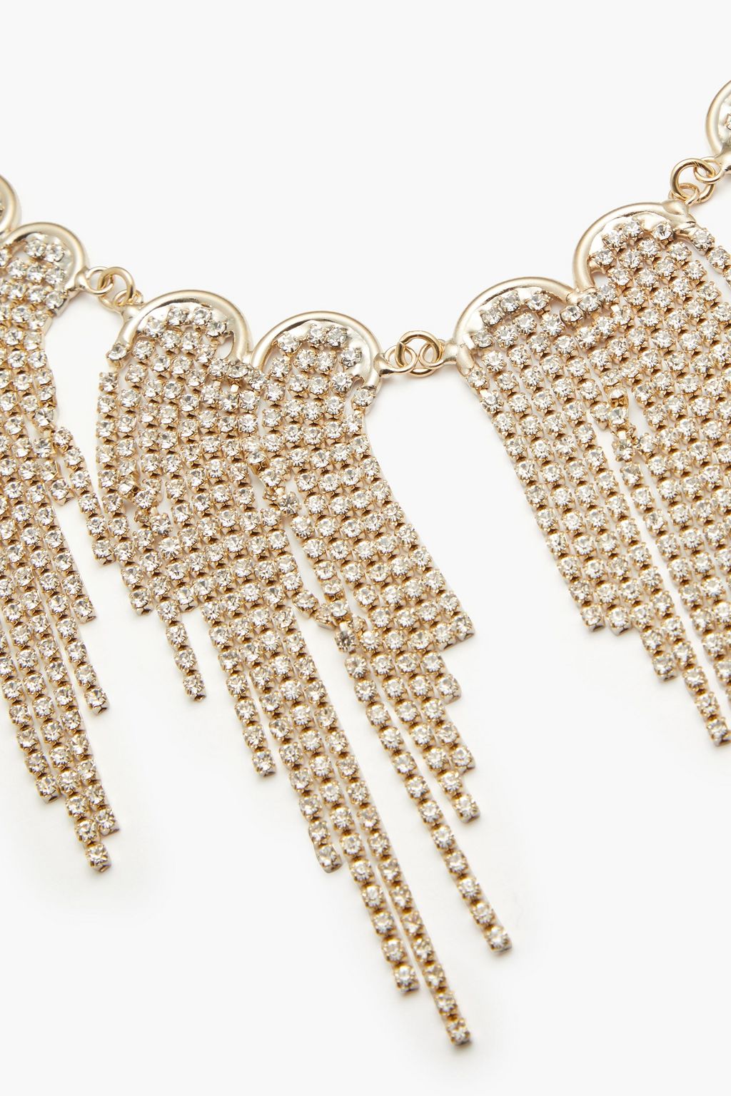 ROSANTICA Fringed gold-tone crystal necklace