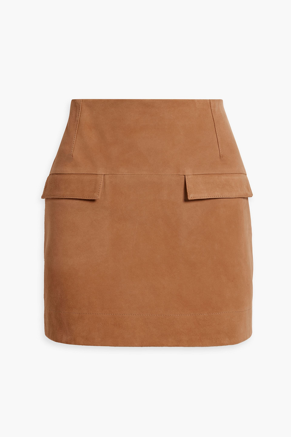 Loulou Studio Veria Suede Mini Skirt In Camel