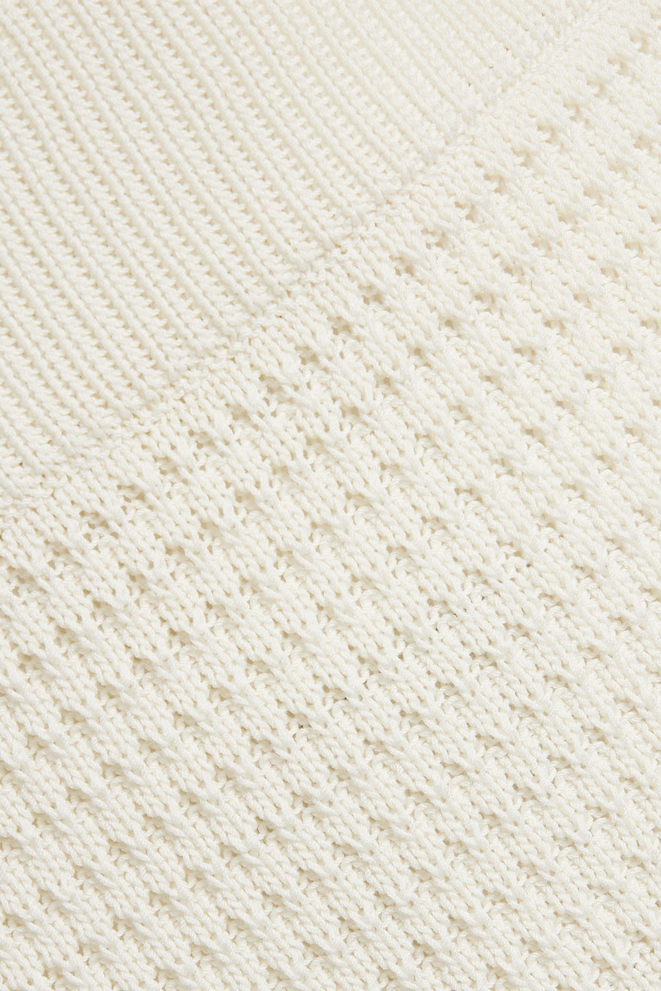 Shop Loulou Studio Manta Crochet-knit Cotton Midi Skirt In Ivory