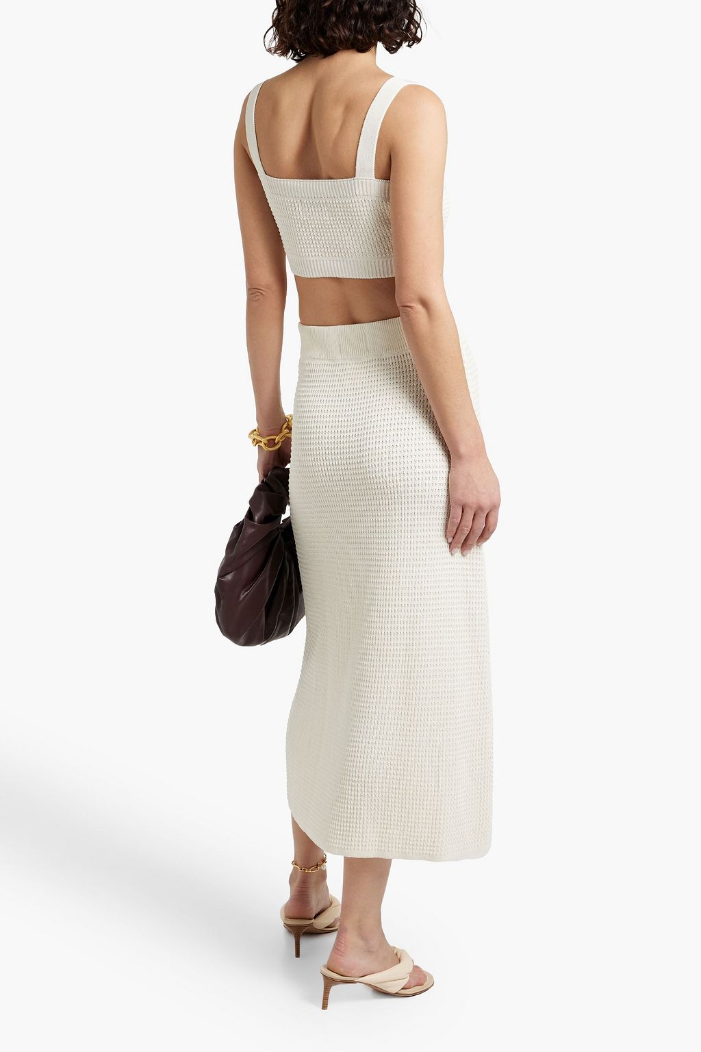 LOULOU STUDIO Manta crochet-knit cotton midi skirt