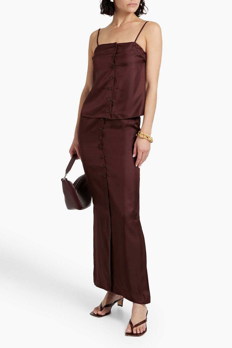 LOULOU STUDIO GALOA SILK-TWILL CAMISOLE