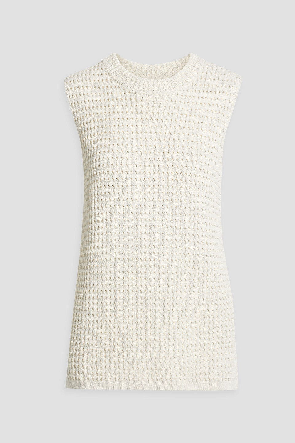 Loulou Studio Awara Cotton Tank In Ivory