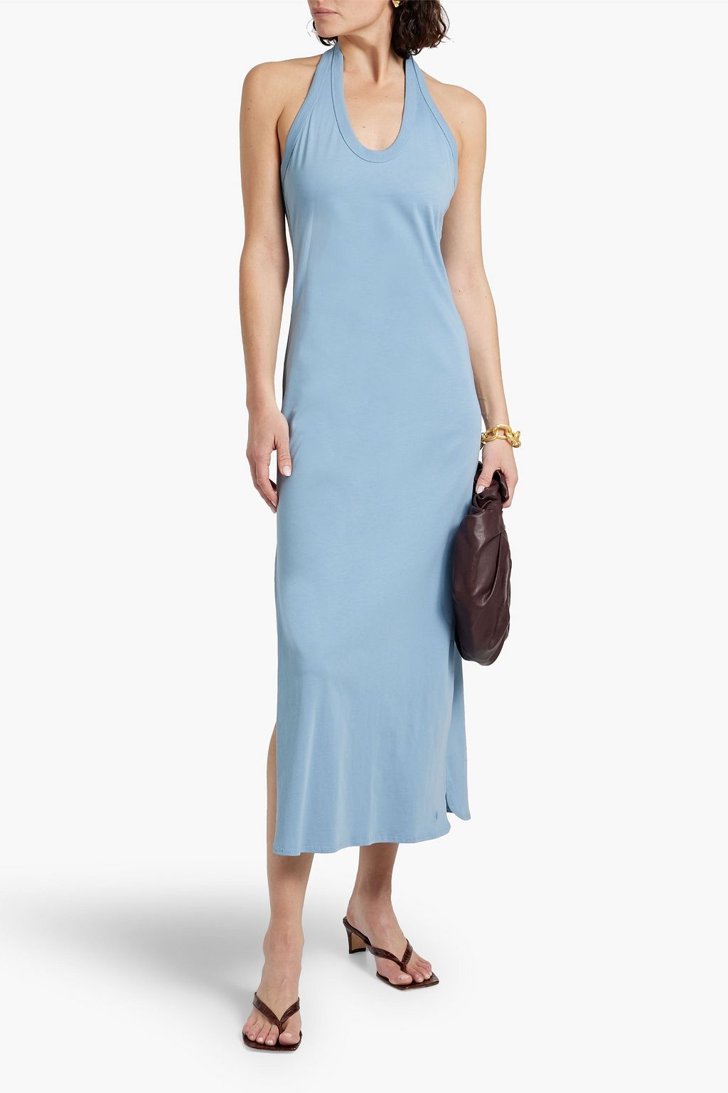LOULOU STUDIO Neami cotton-jersey halterneck midi dress