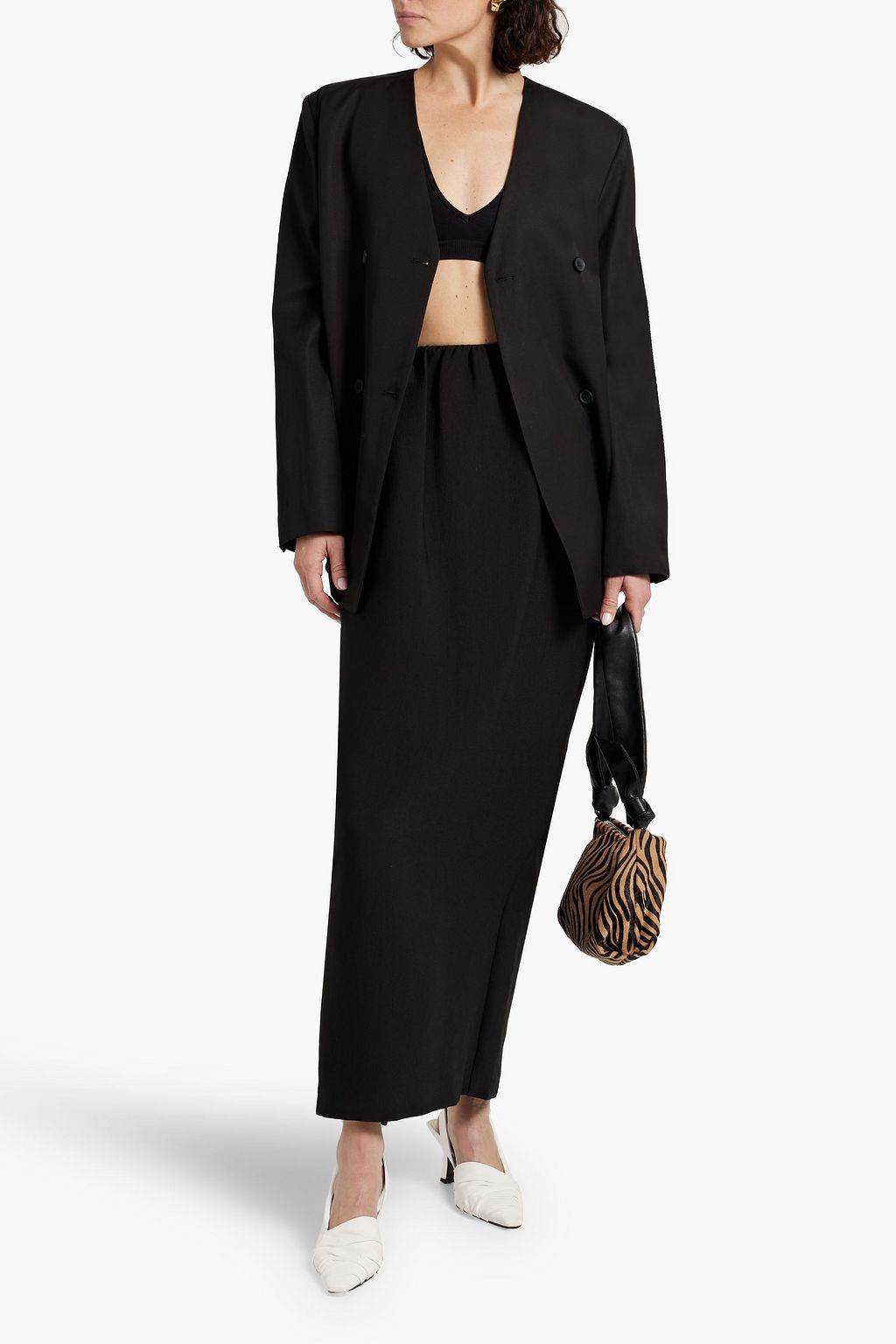 LOULOU STUDIO Double-breasted twill blazer