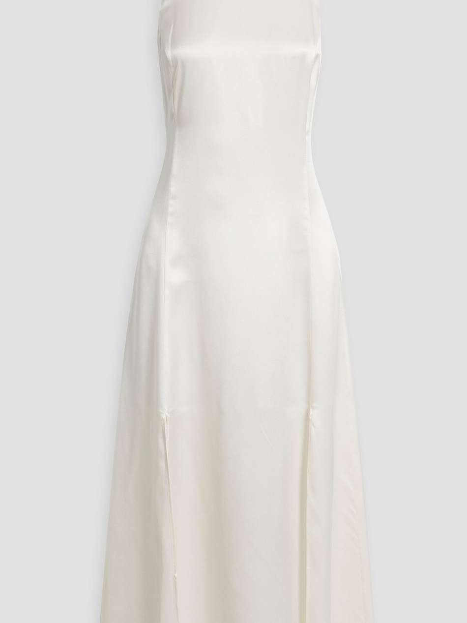 mina silk-satin midi dress