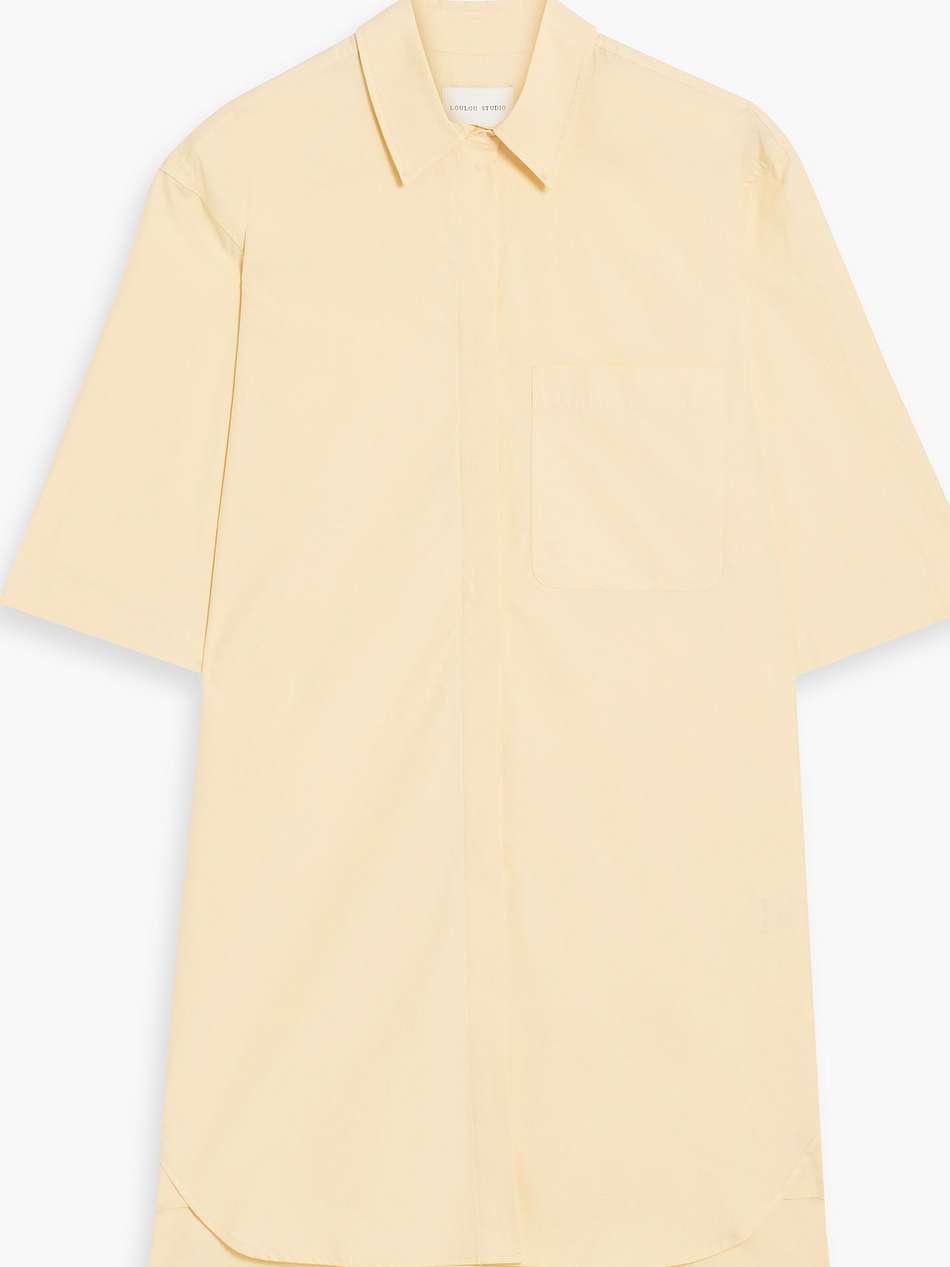 evora cotton mini shirt dress
